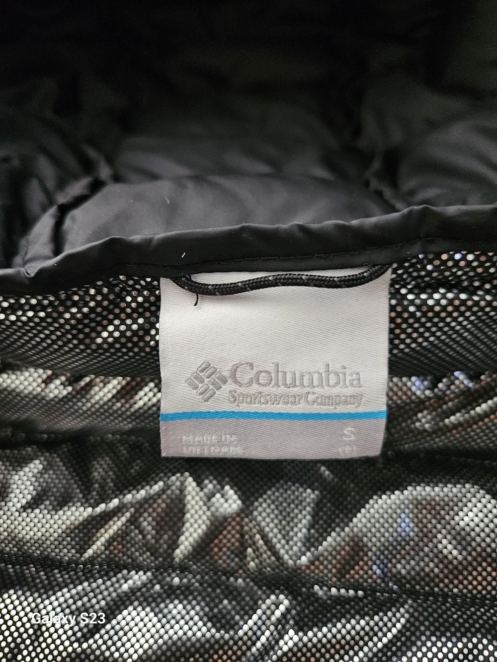 Columbia Omni-Heat Hooded Insulated Puffer Jacket Youth Small Black Gray Full